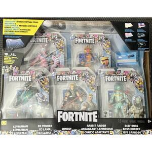 Fortnite 5 Figure Battle Royale Action Pack New/sealed.W/codes For 6 Bonus Items